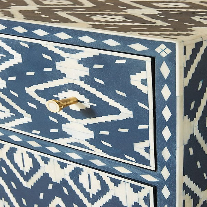 Bone Inlay Geo Inlay Media Console