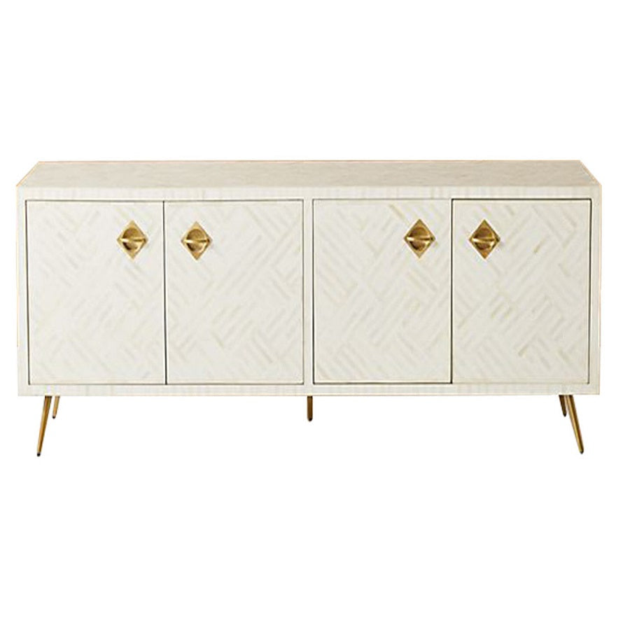 Bone Inlay Indo Media Console
