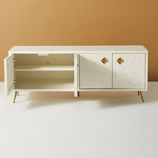Bone Inlay Indo Media Console