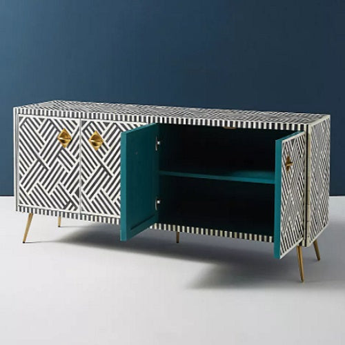Bone Inlay Indo Media Console