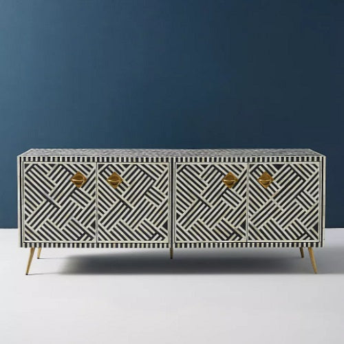 Bone Inlay Indo Media Console