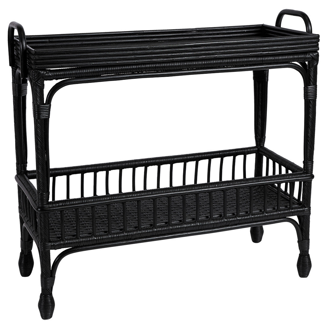 Singapore Rattan Bar Cart