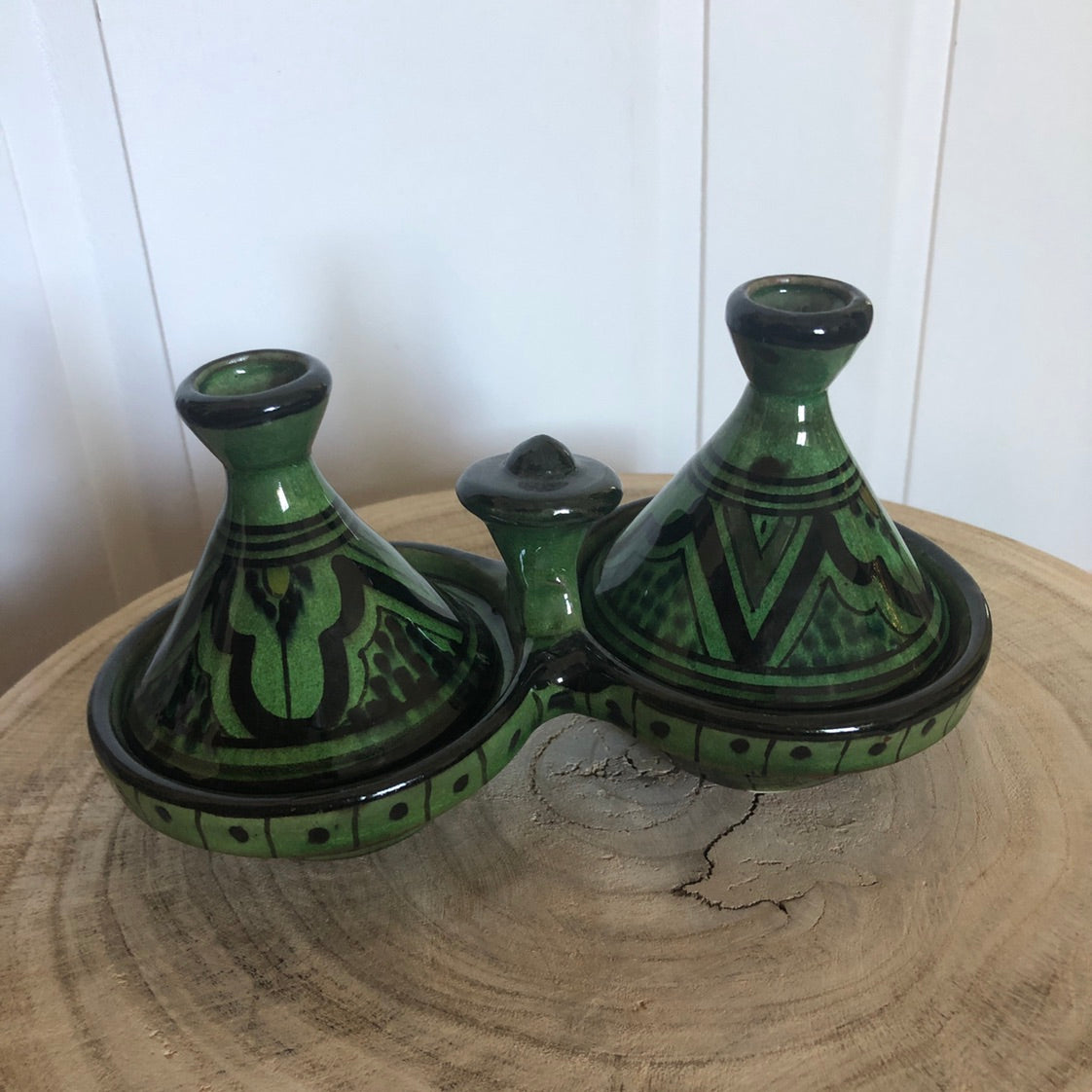 Maroc Mini Dual Tagine in Green