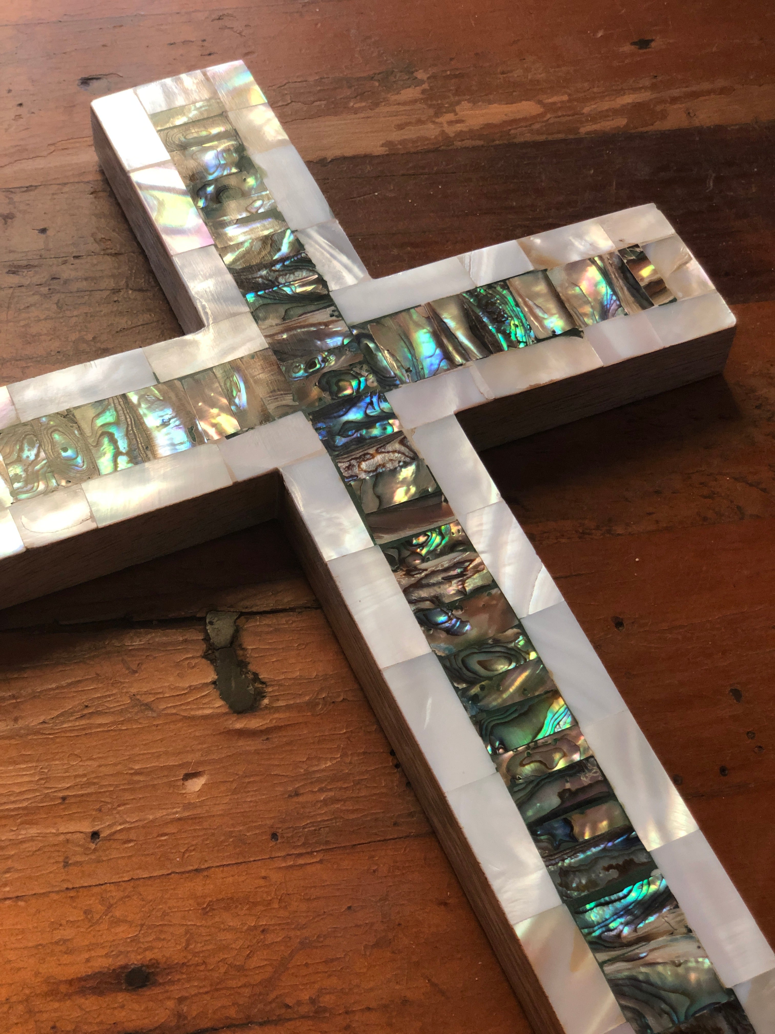 Mother of Pearl Cross Wall Plaque