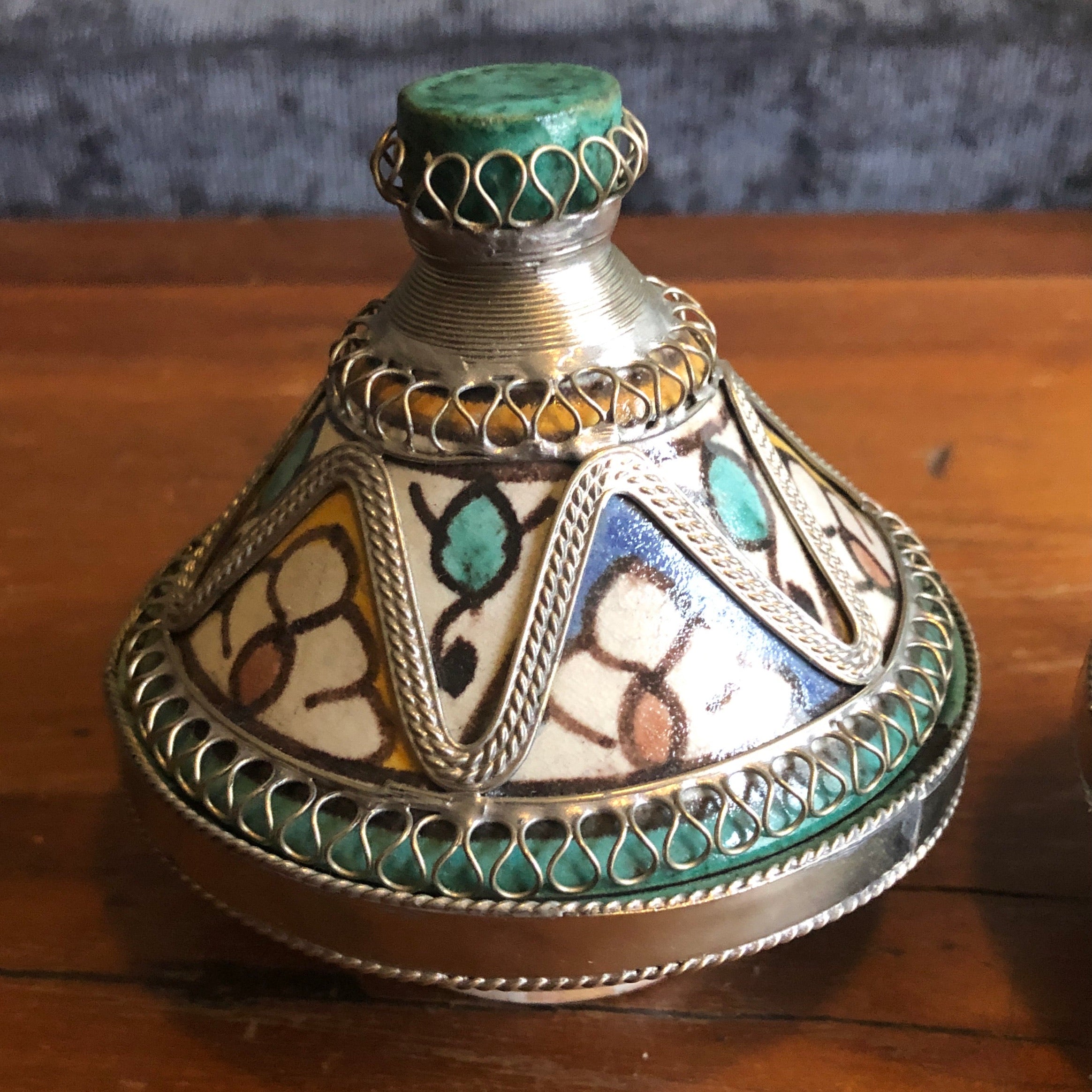Tangier Mini Tagine with Silver Detail