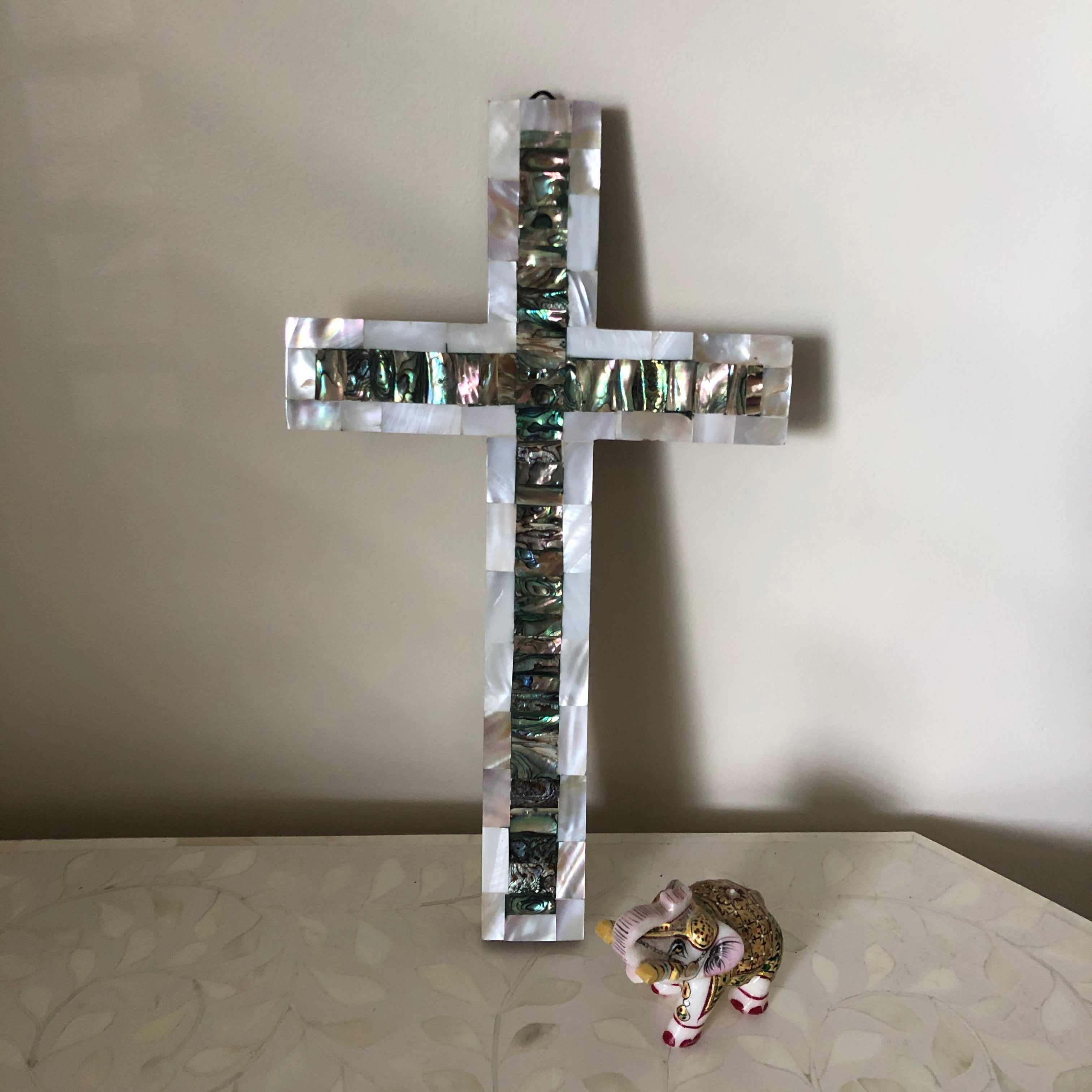 Mother of Pearl Cross Wall Plaque