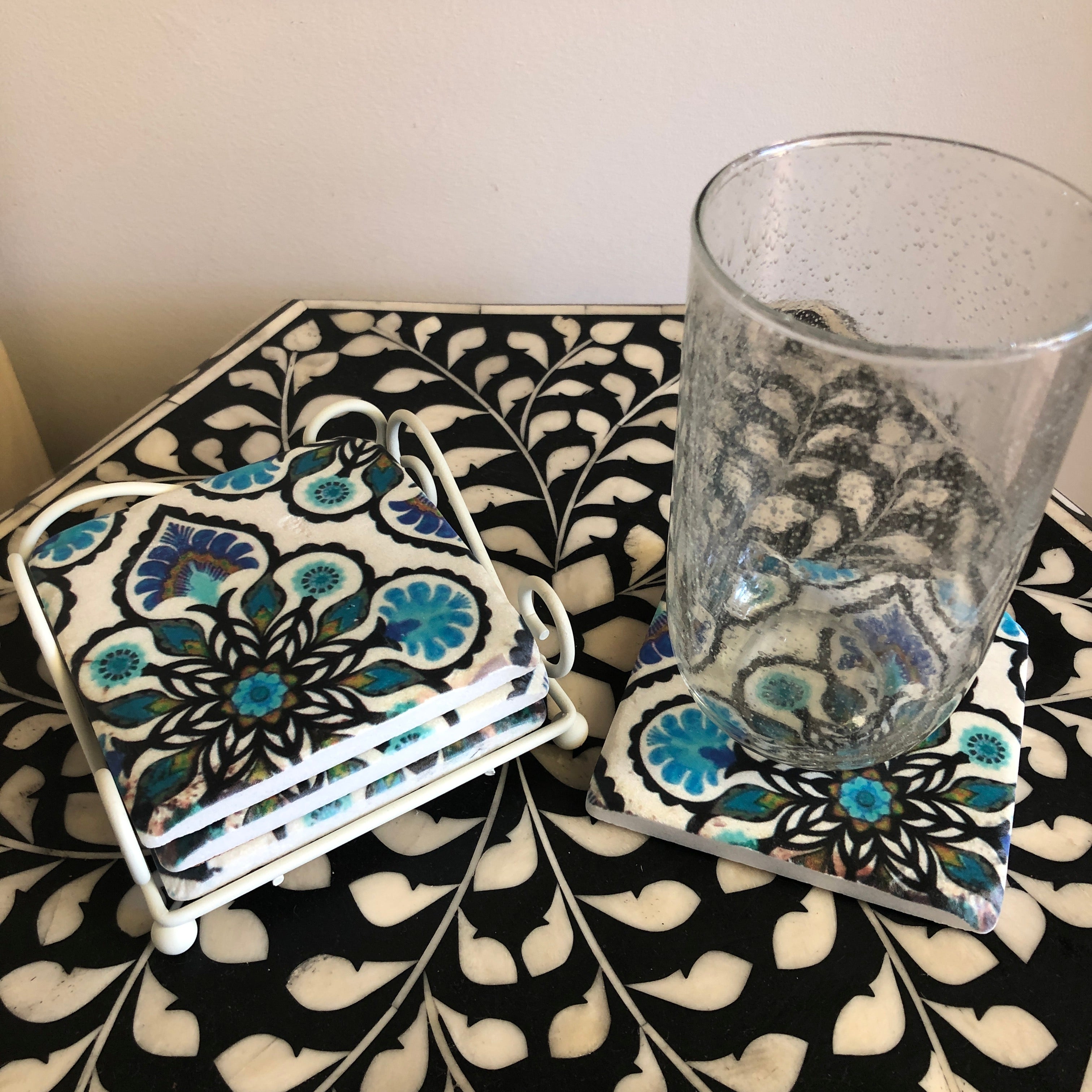 Azura Stone-Look Coasters - Set of 4