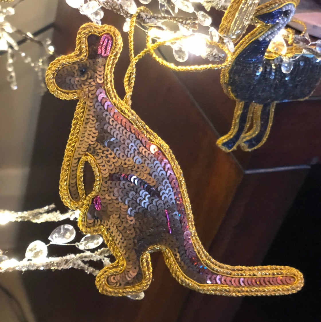 Kangaroo Sequin Hanging Decoration