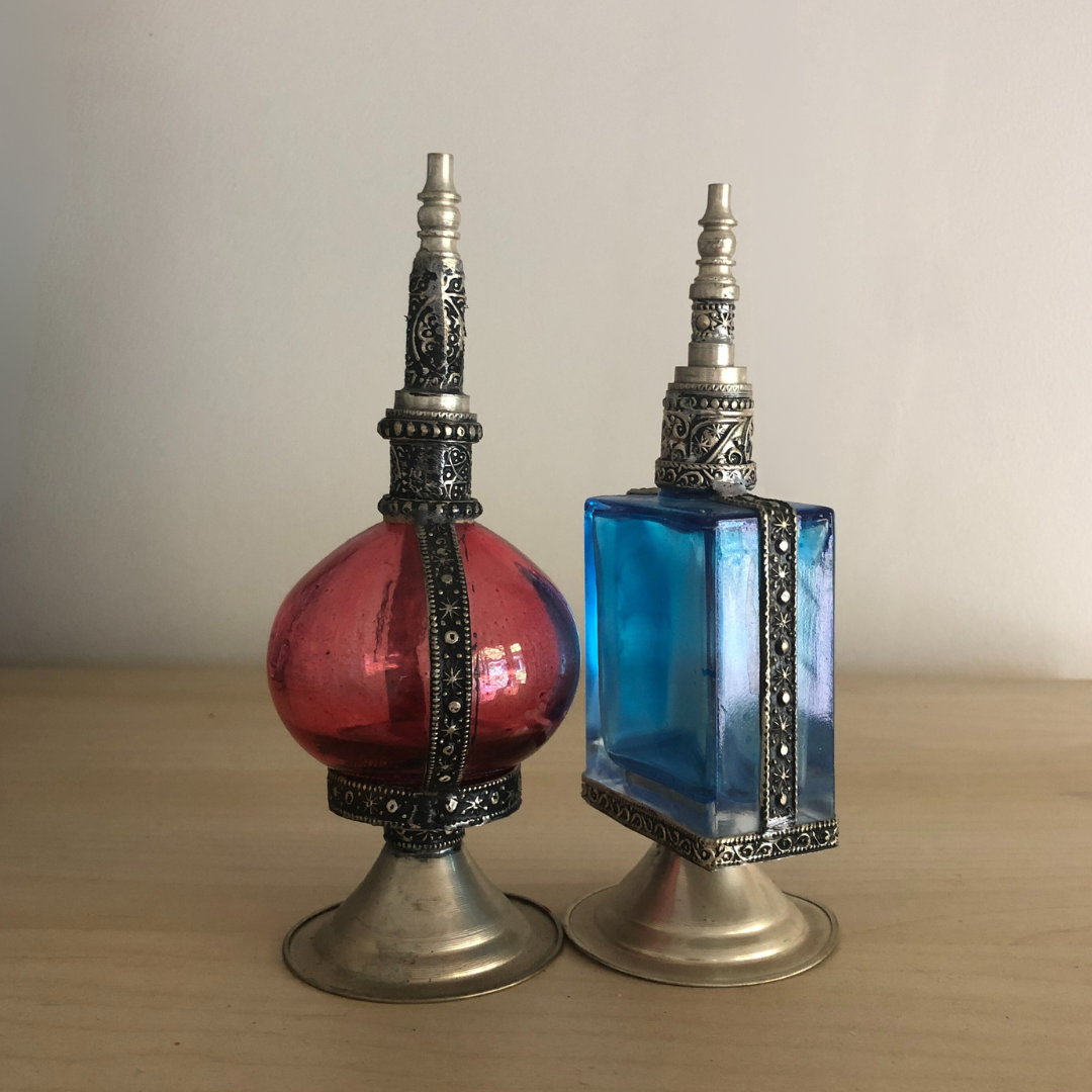 Moroccan Perfume Bottle in Blue