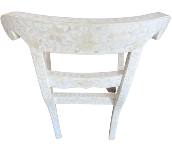 Bone Inlay Chair in White