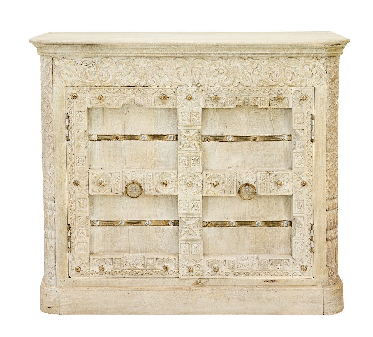 Old Door Cabinet in White Wash