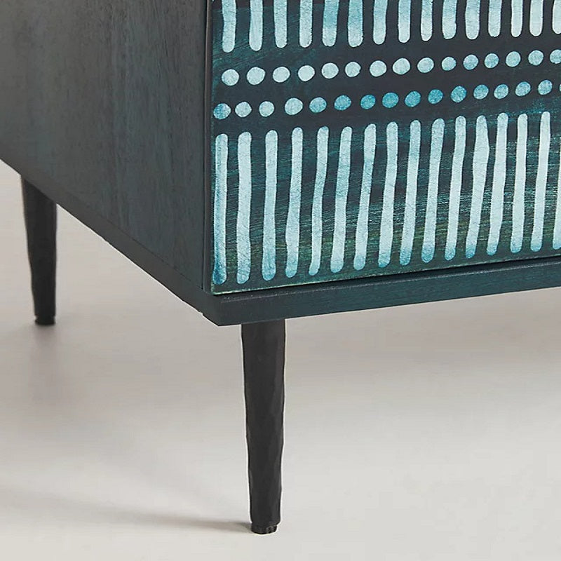 Tropical Wood Inlay Six Drawer Dresser