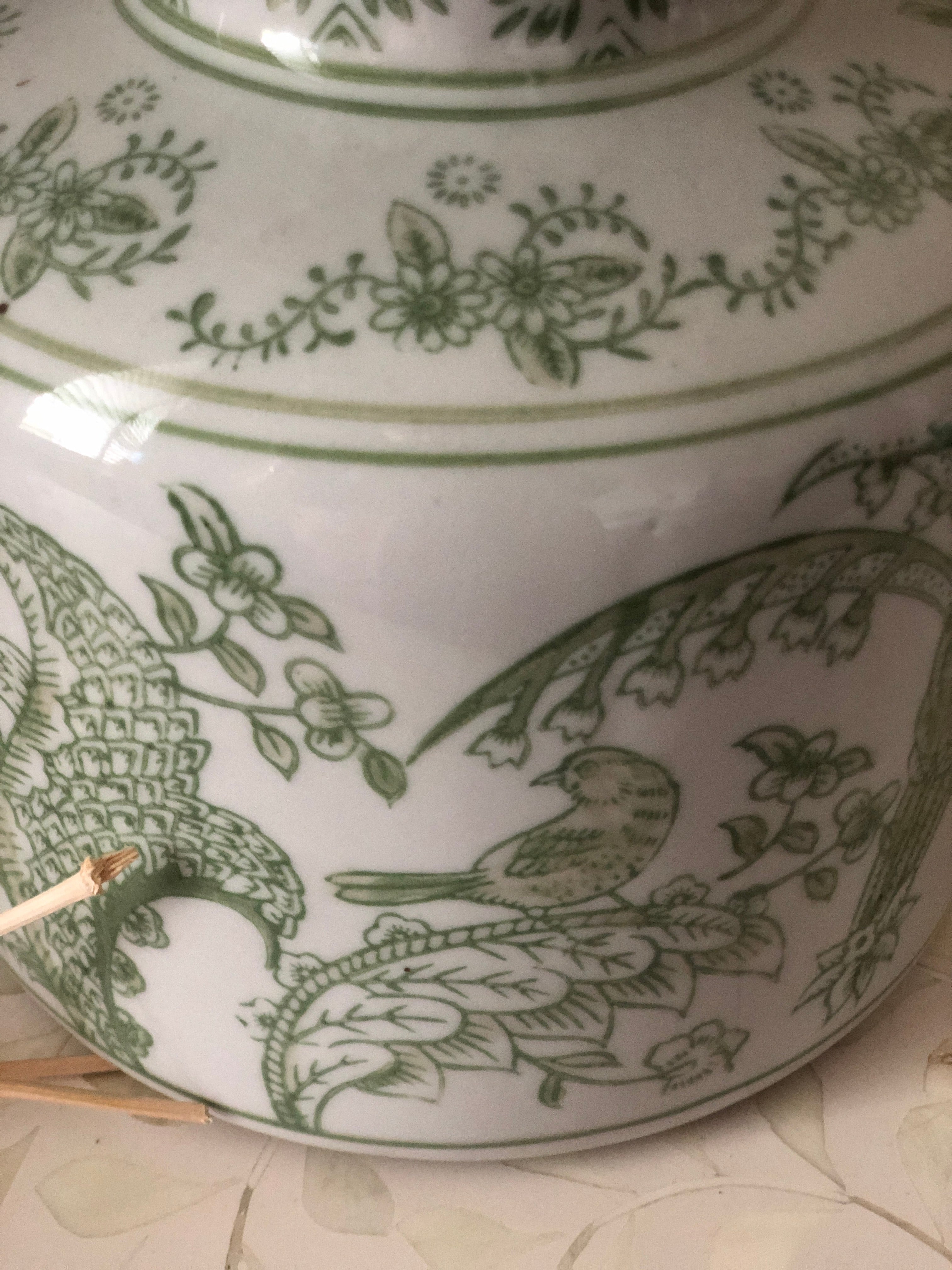 Chinoiserie Vase in Sage