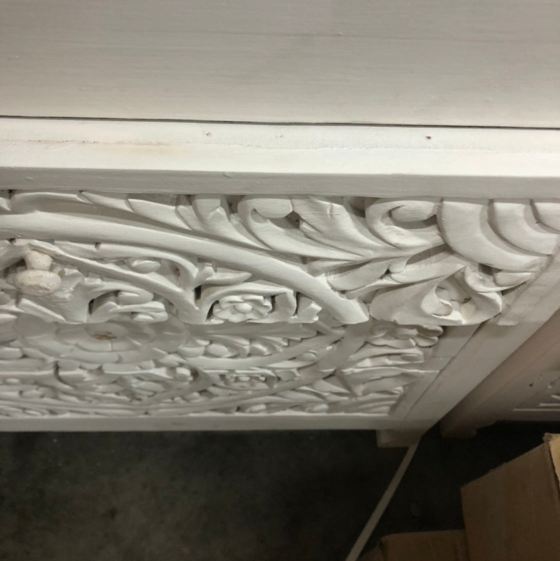 Carved Indian Console with Floral Detail