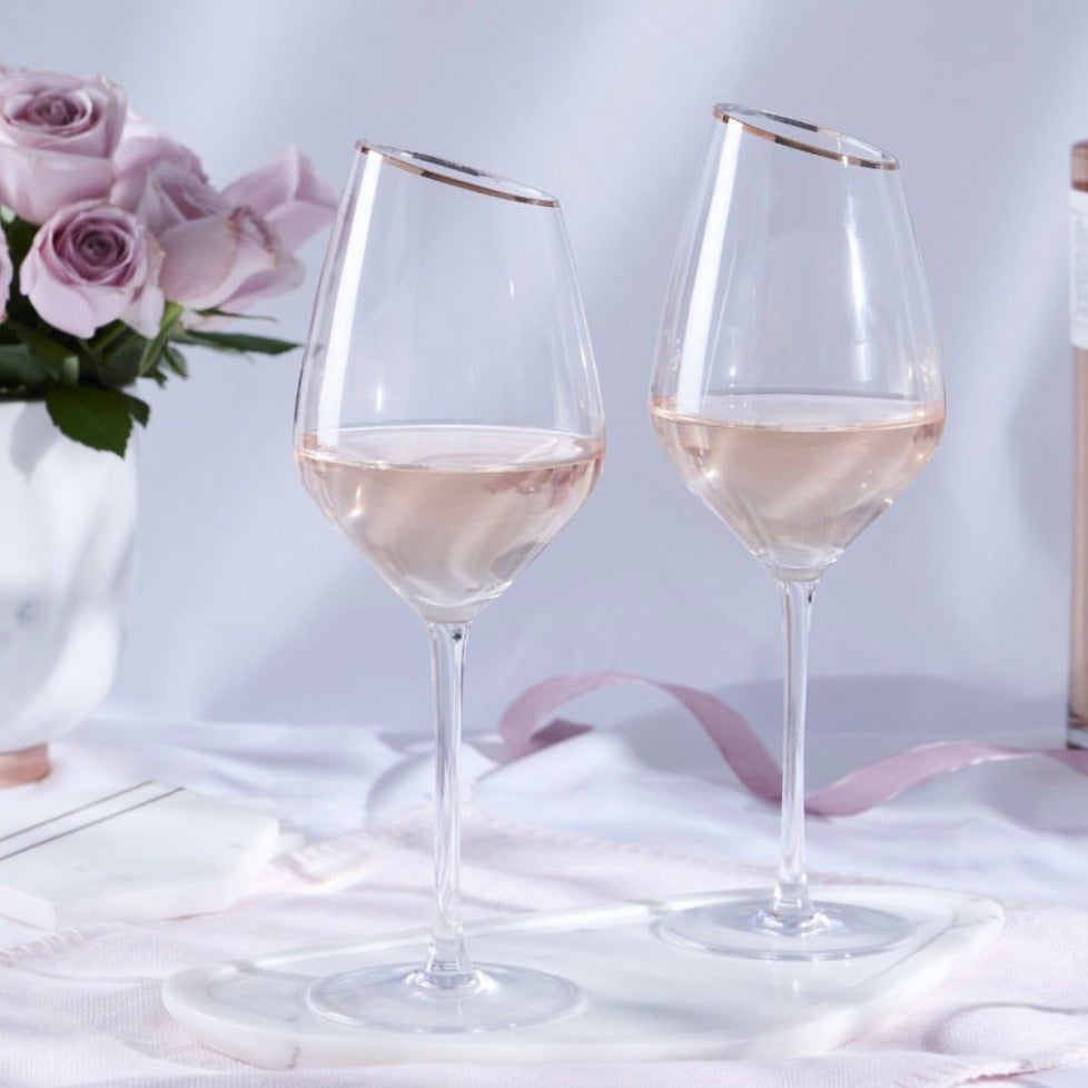 Manhattan Elegance Stemmed Wine Glasses