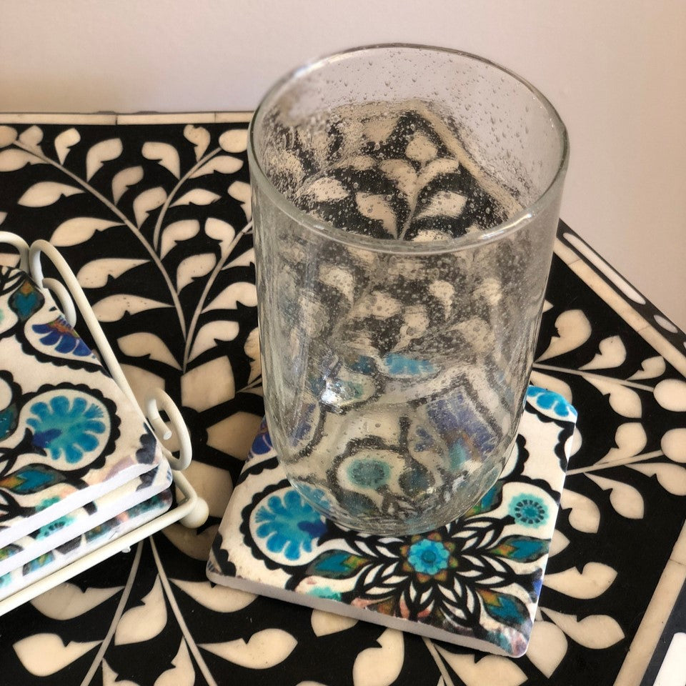 Azura Stone-Look Coasters - Set of 4