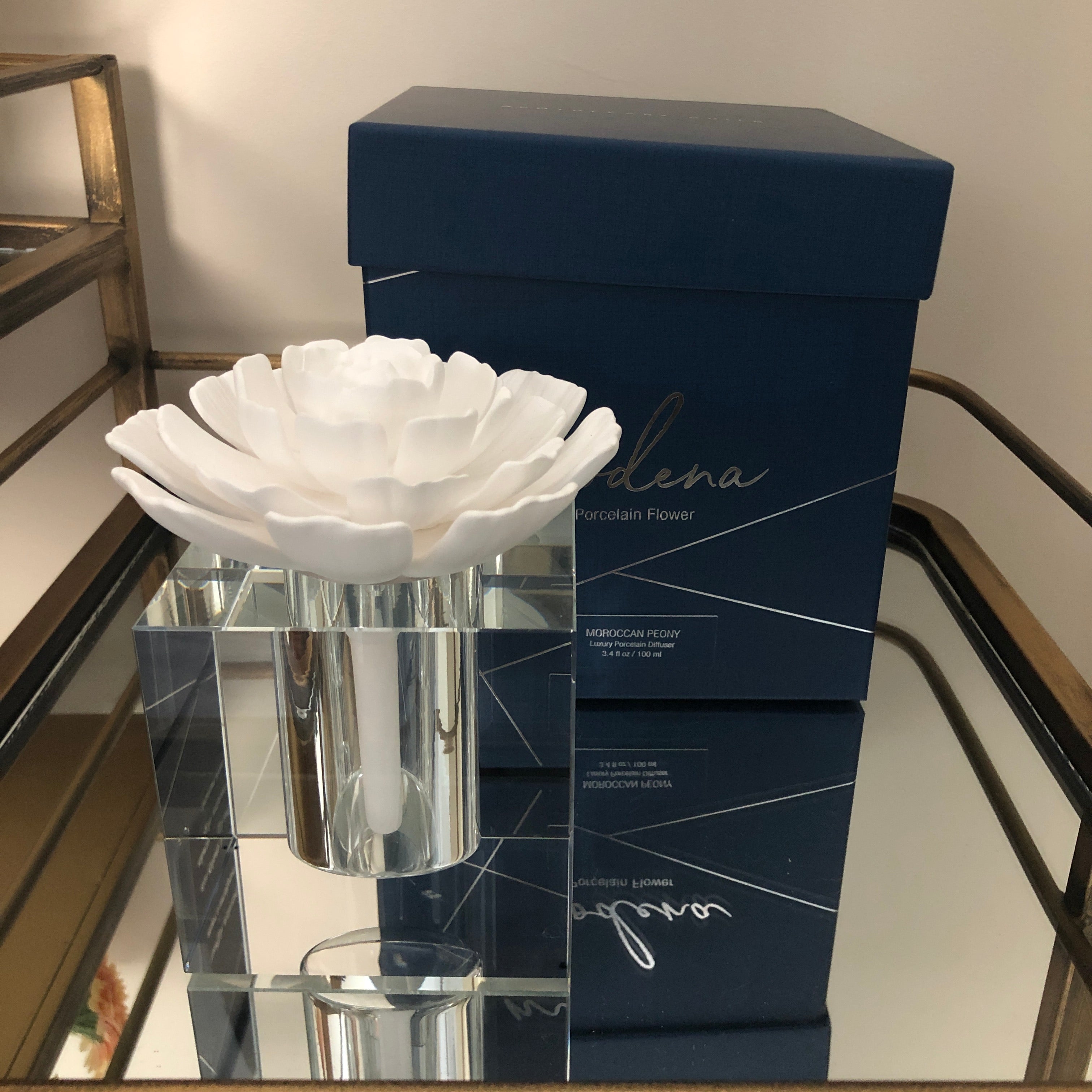 Modena Large Crystal Gift Set - White Rose