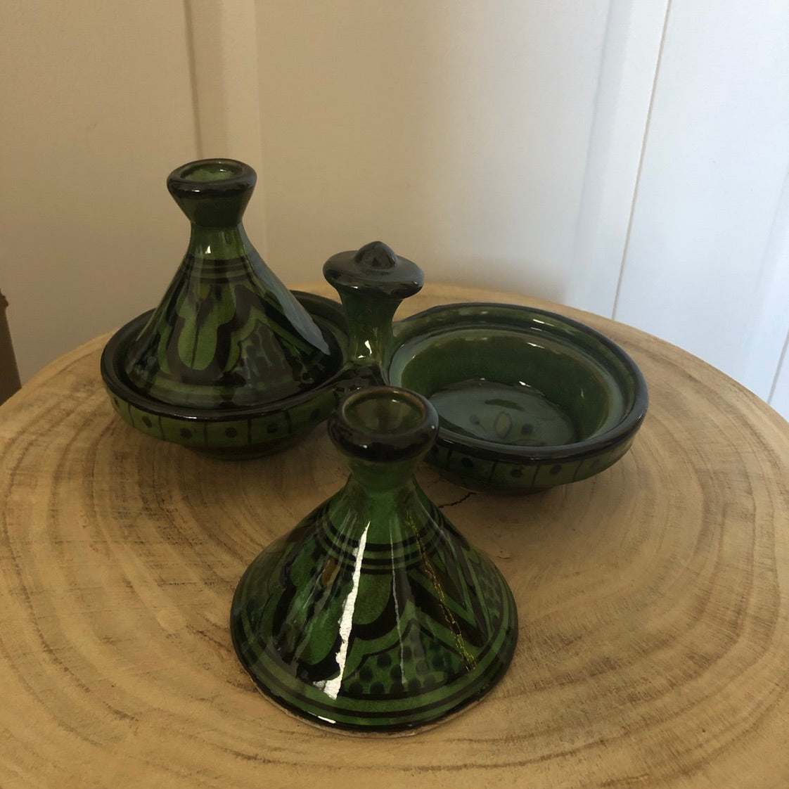 Maroc Mini Dual Tagine in Green