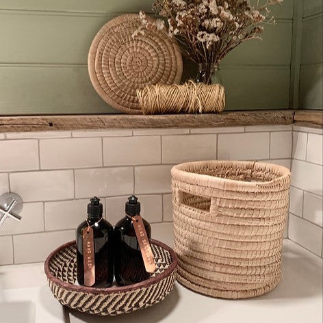 Ilala Palm Laundry/Multipurpose Basket with Lid - Medium