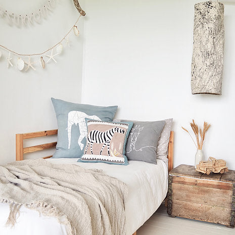 Hand-printed Lampshade - Raw Crackles