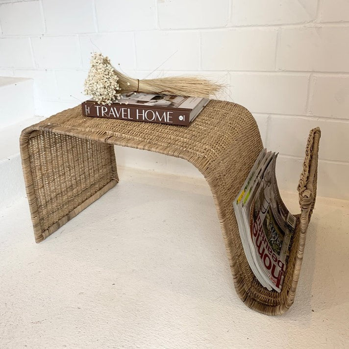 Malawi Wave Side Table & Magazine Rack