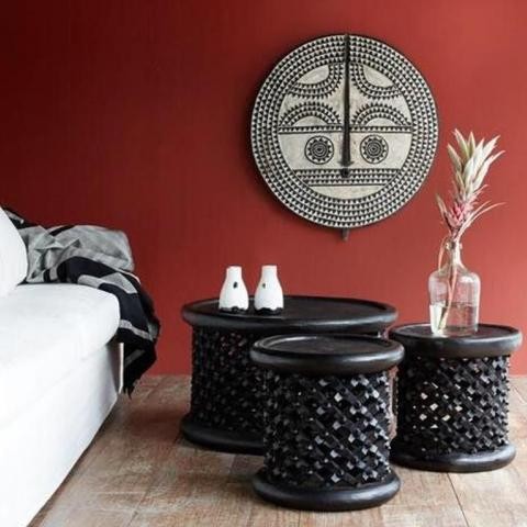 Bamileke Side Table in Black