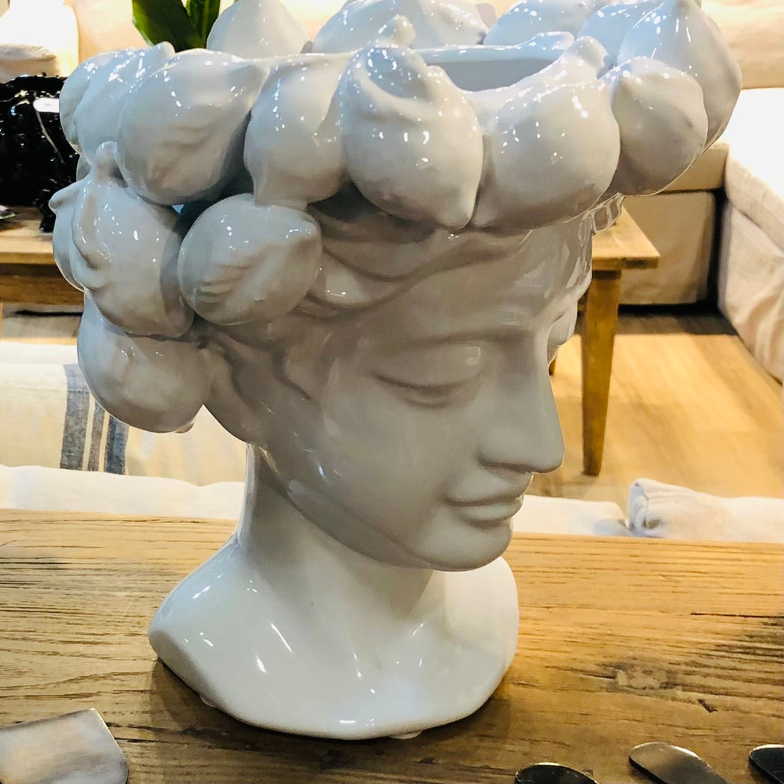 Lemon Lady Vase in White
