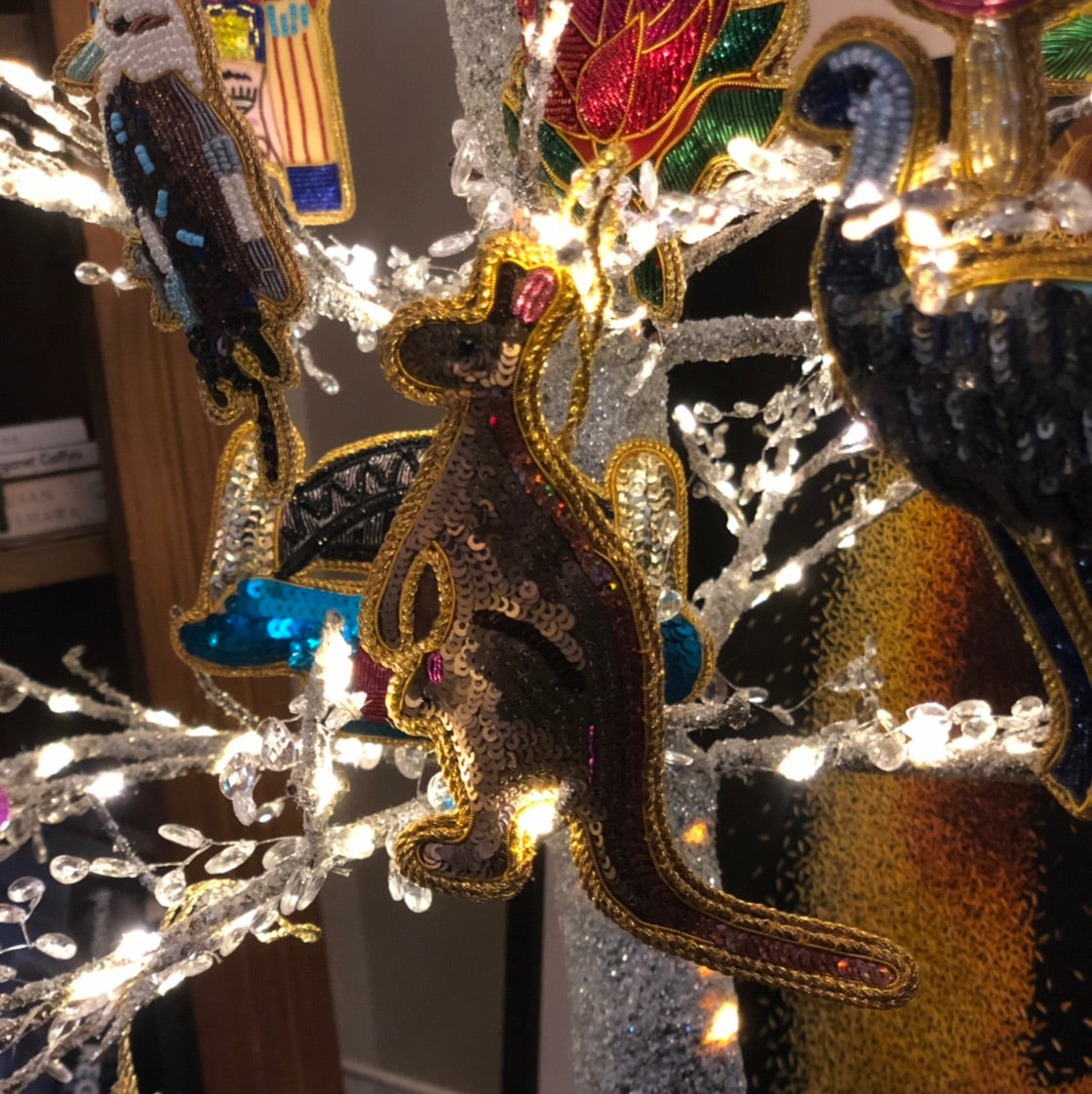 Kangaroo Sequin Hanging Decoration
