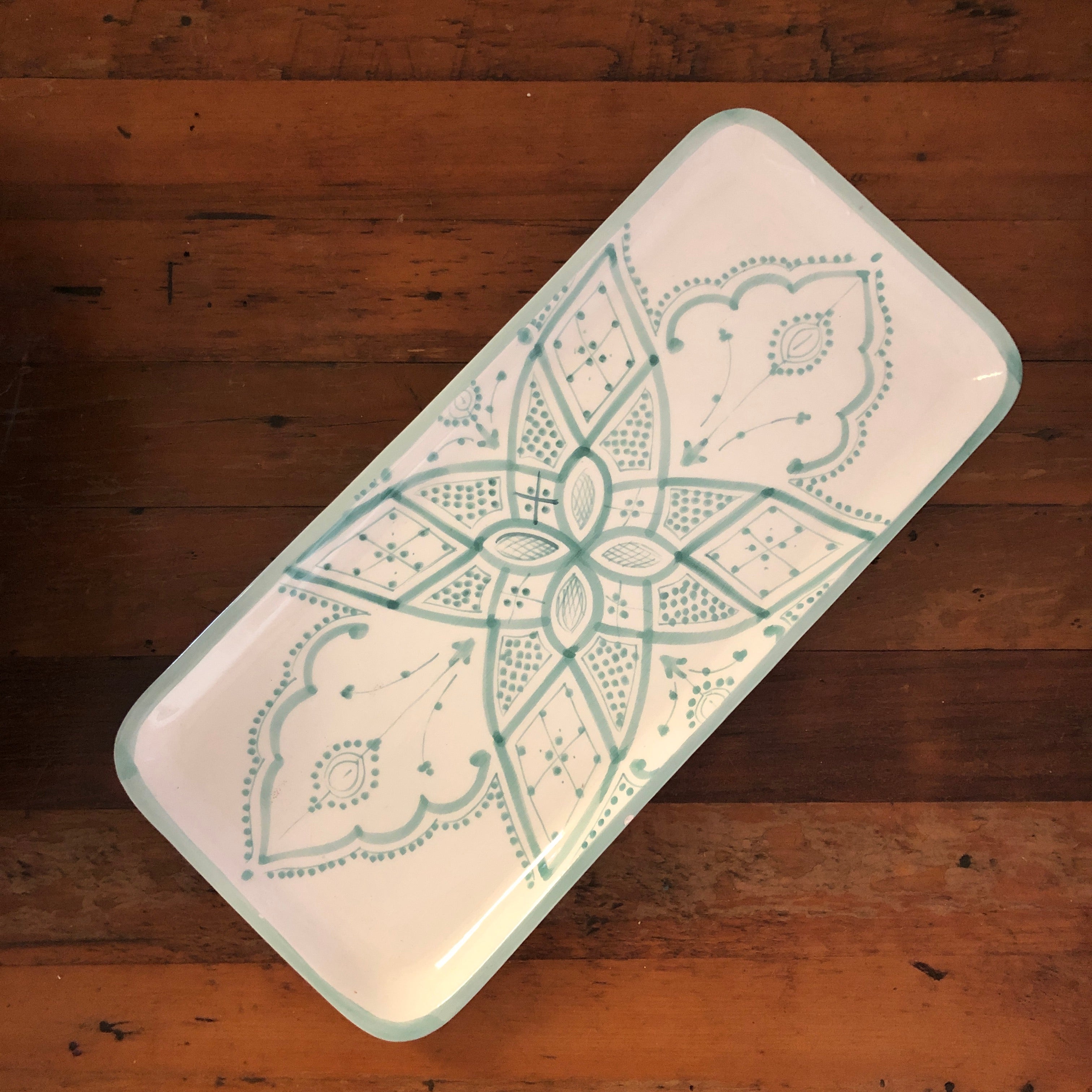 Pastel Safi Serving Plate in Mint