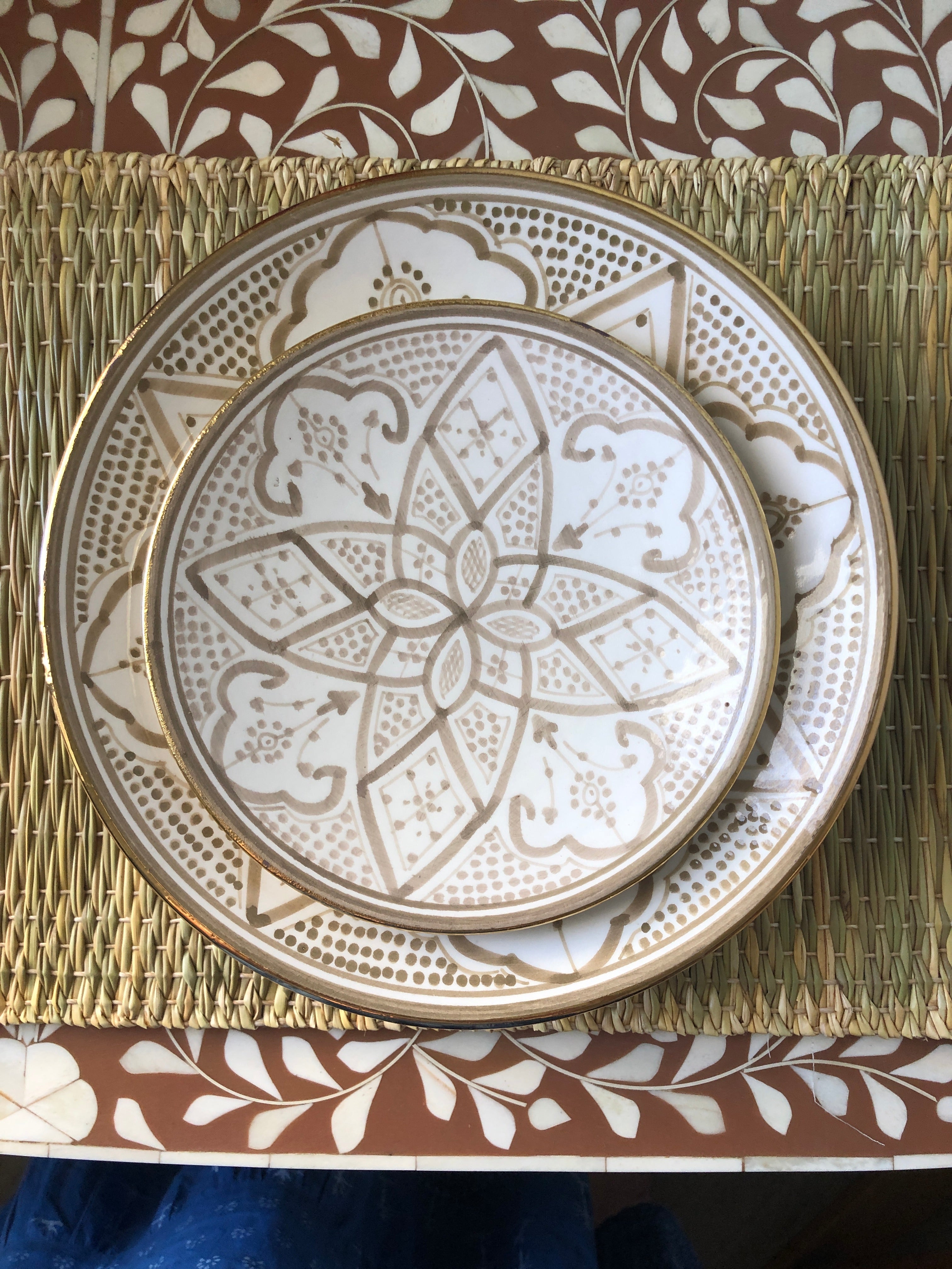 Pastel Safi Plates (Set of Two) in Cocoa
