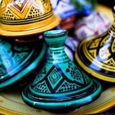 Moorish Fez Mini Dual Tagine in Yellow