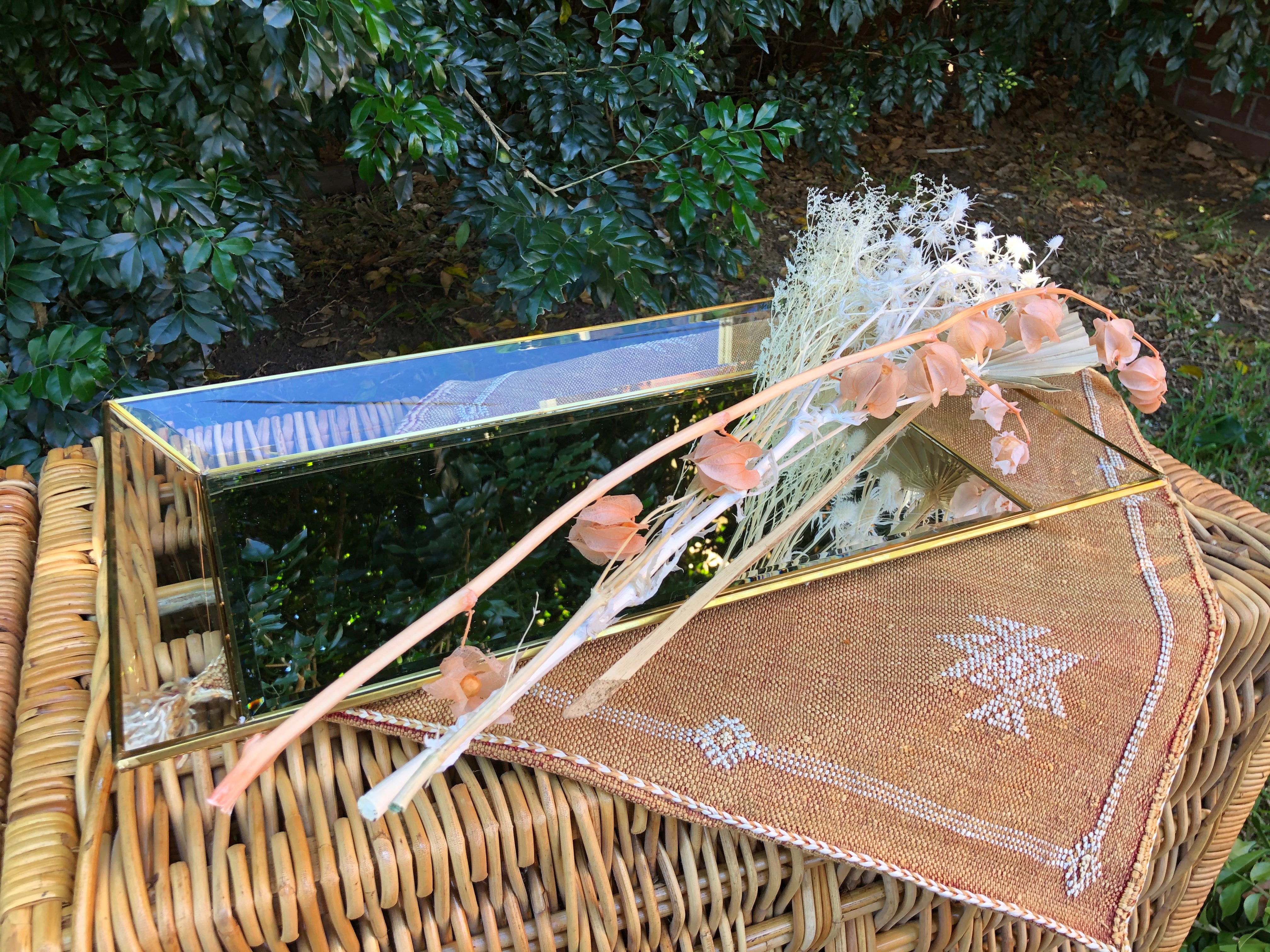 Brass & Glass Large Tray