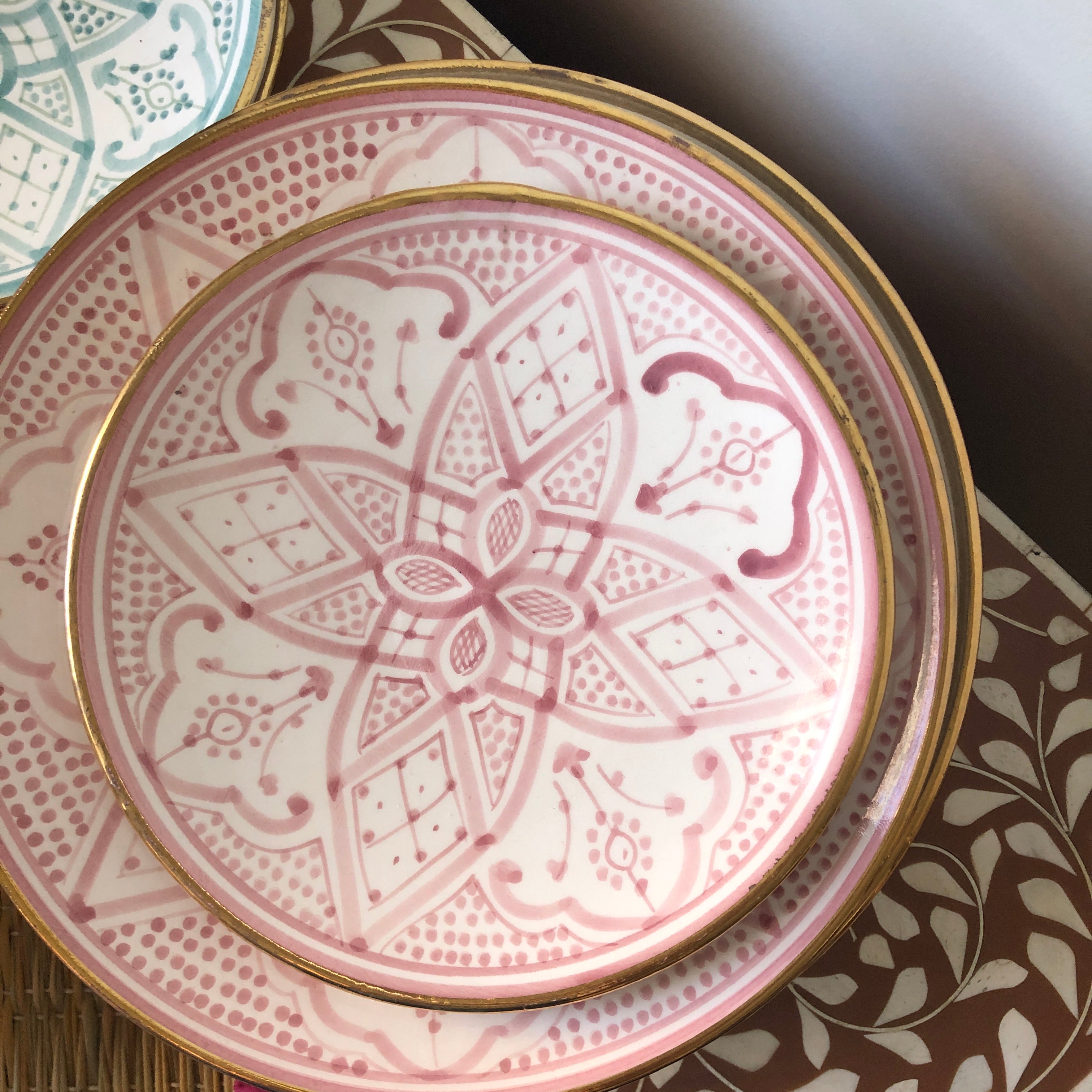 Pastel Safi Plates (Set of Two) in Rose