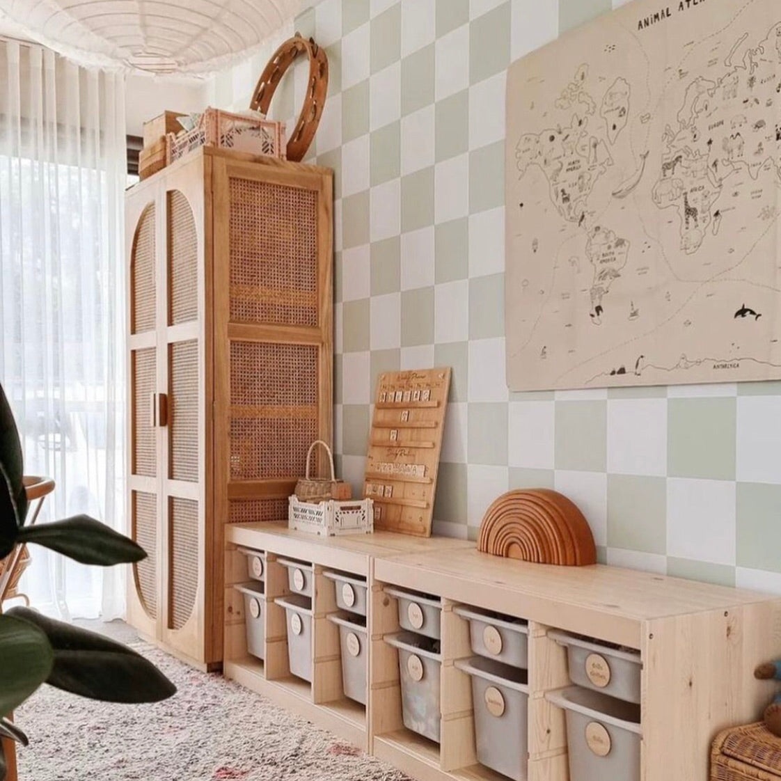 Lombok Rattan Tall Cabinet