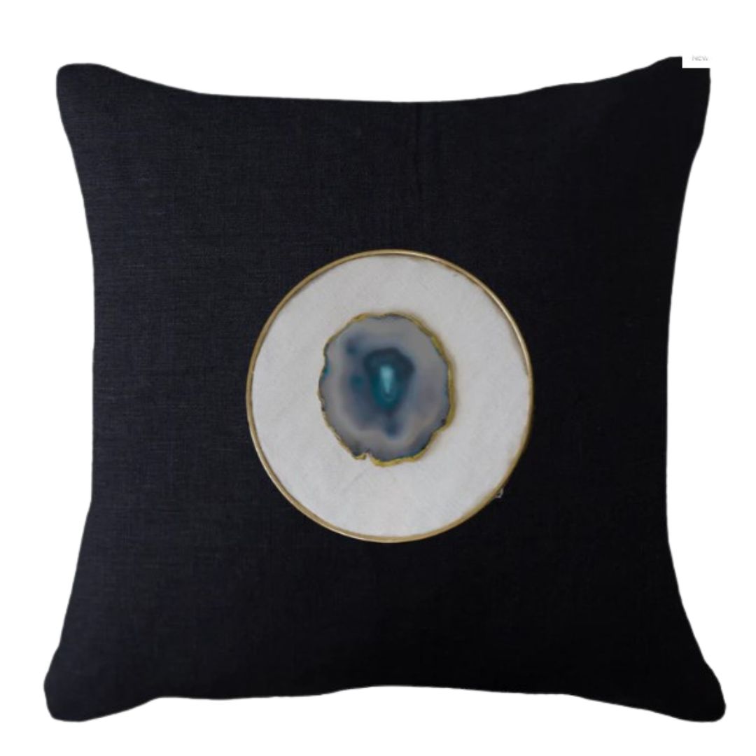 Agate Slice Linen Cushion