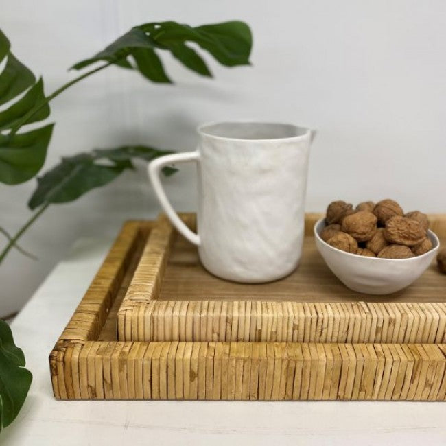 Rectangular Weave Tray Set in Natural