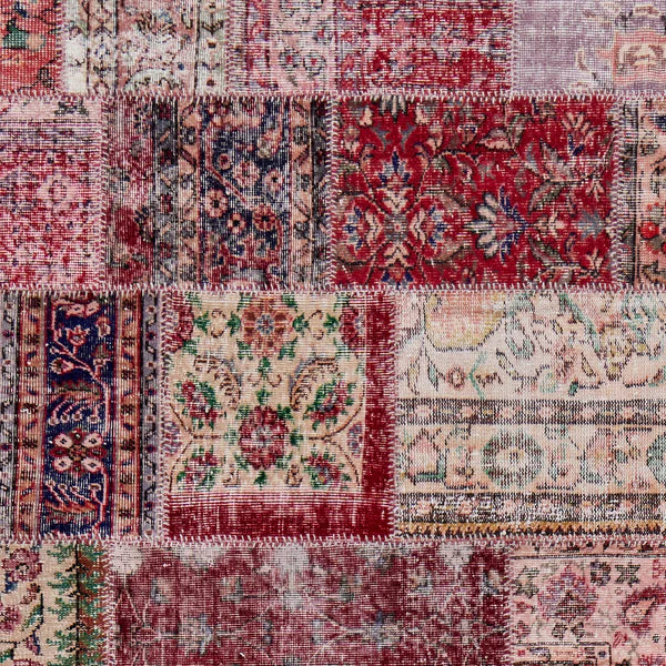 Anatolian Patchwork Rug in Red