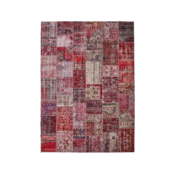 Anatolian Patchwork Rug in Red