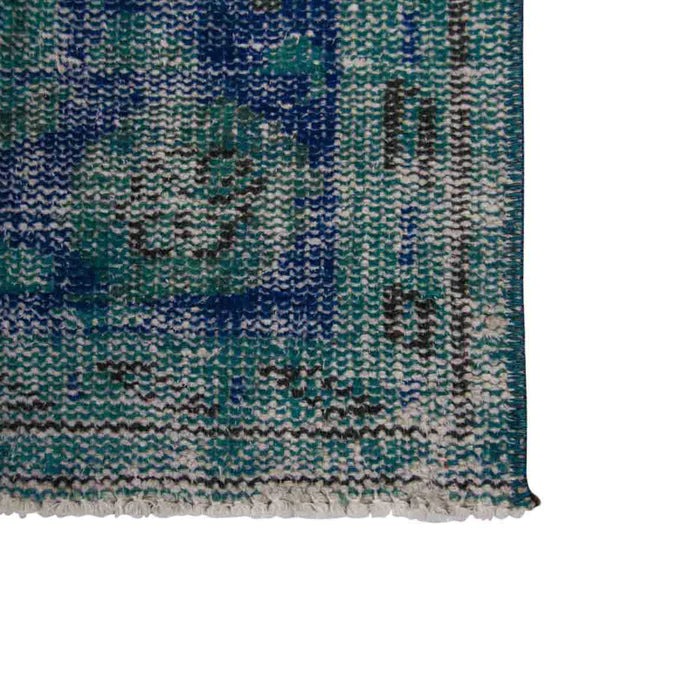 Anatolian Patchwork Rug in Cerulean