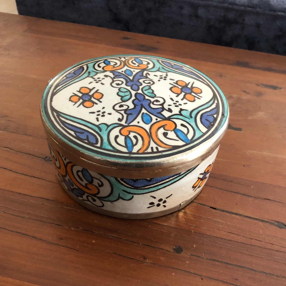 Moorish Fez Round Box with Lid
