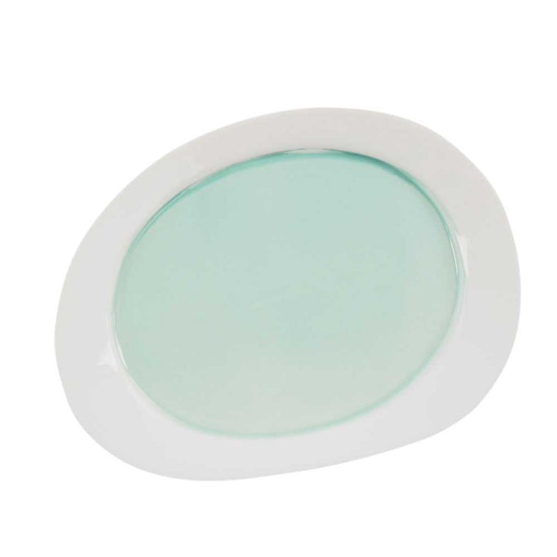 Hand Painted Plate in Aqua