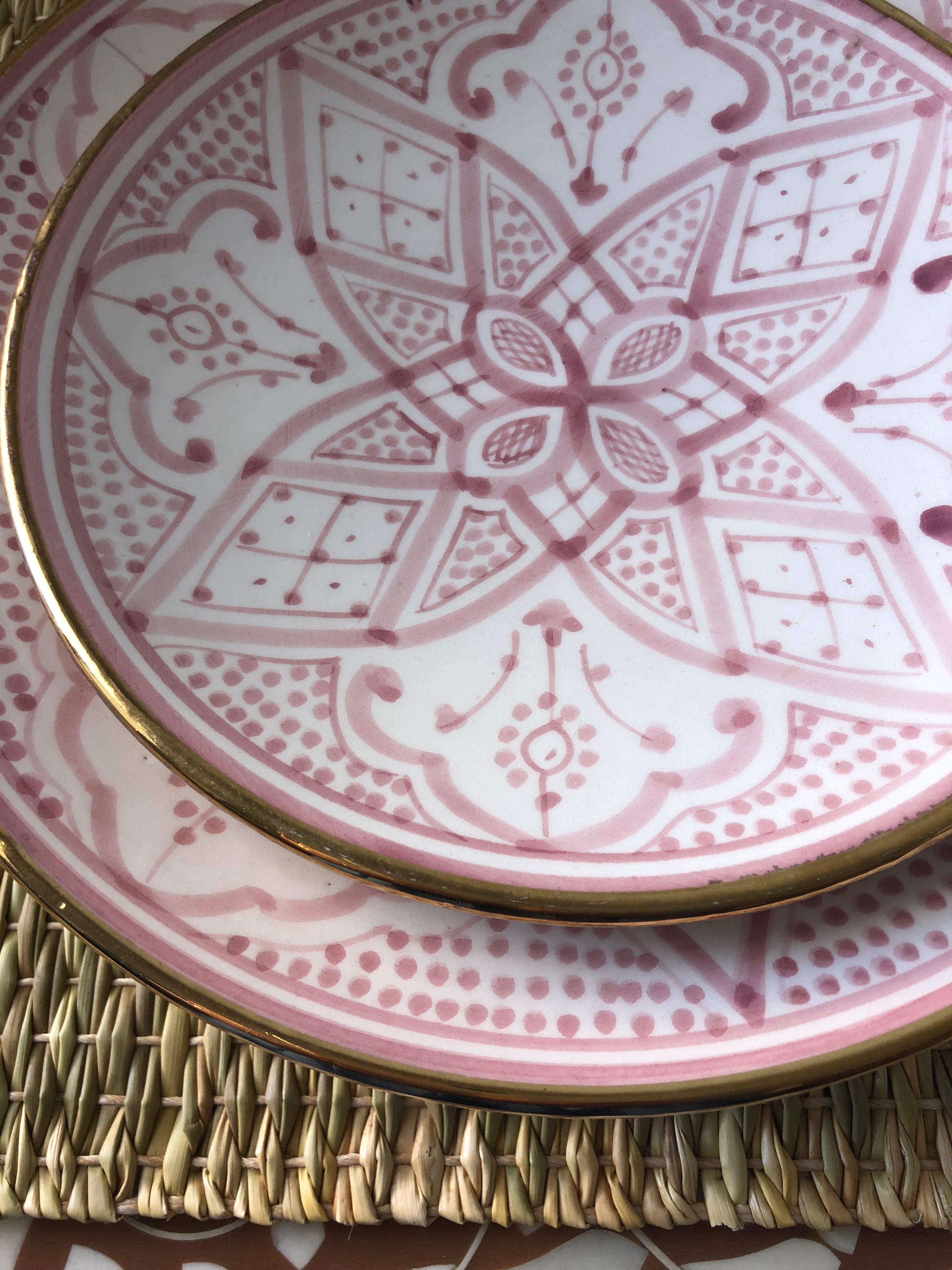 Pastel Safi Plates (Set of Two) in Rose