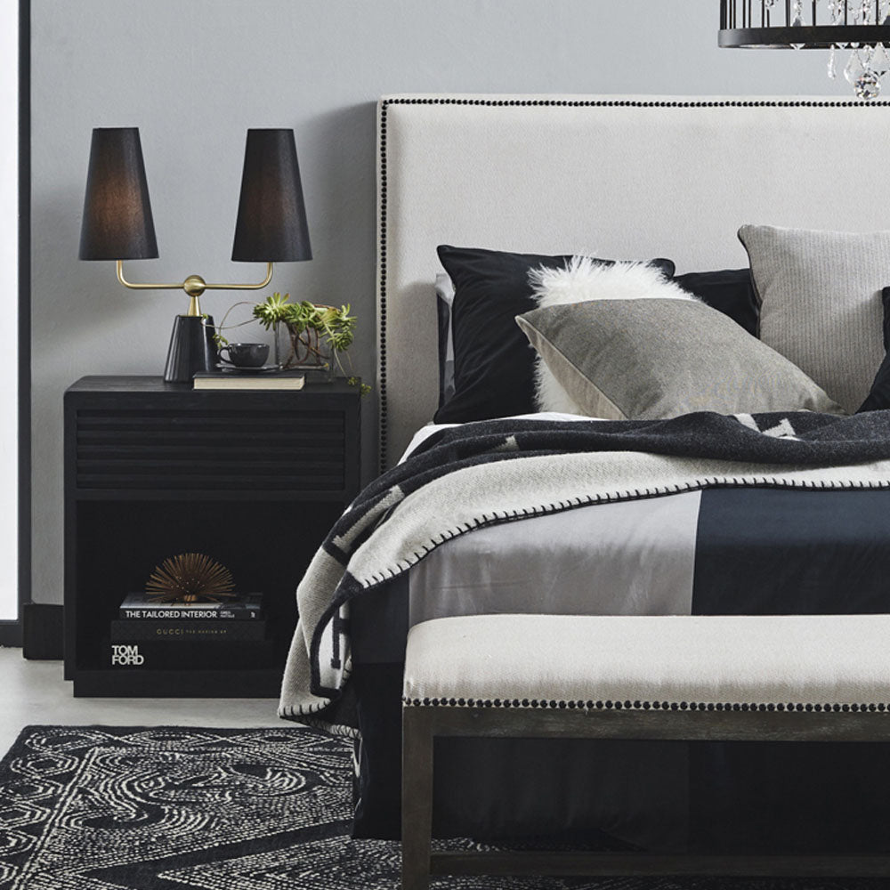 Bahama Bedside Table in Black
