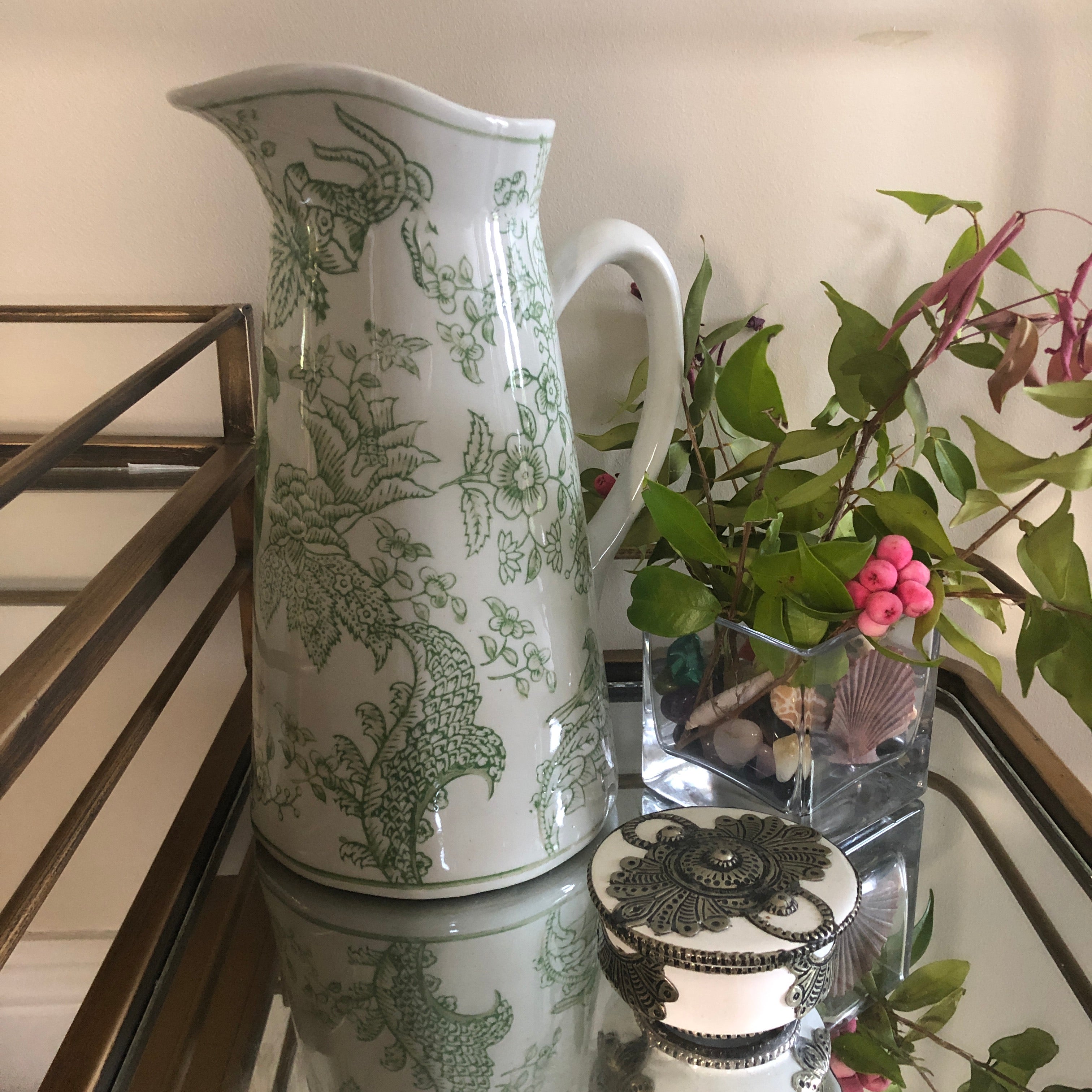 Chinoiserie Jug in Sage
