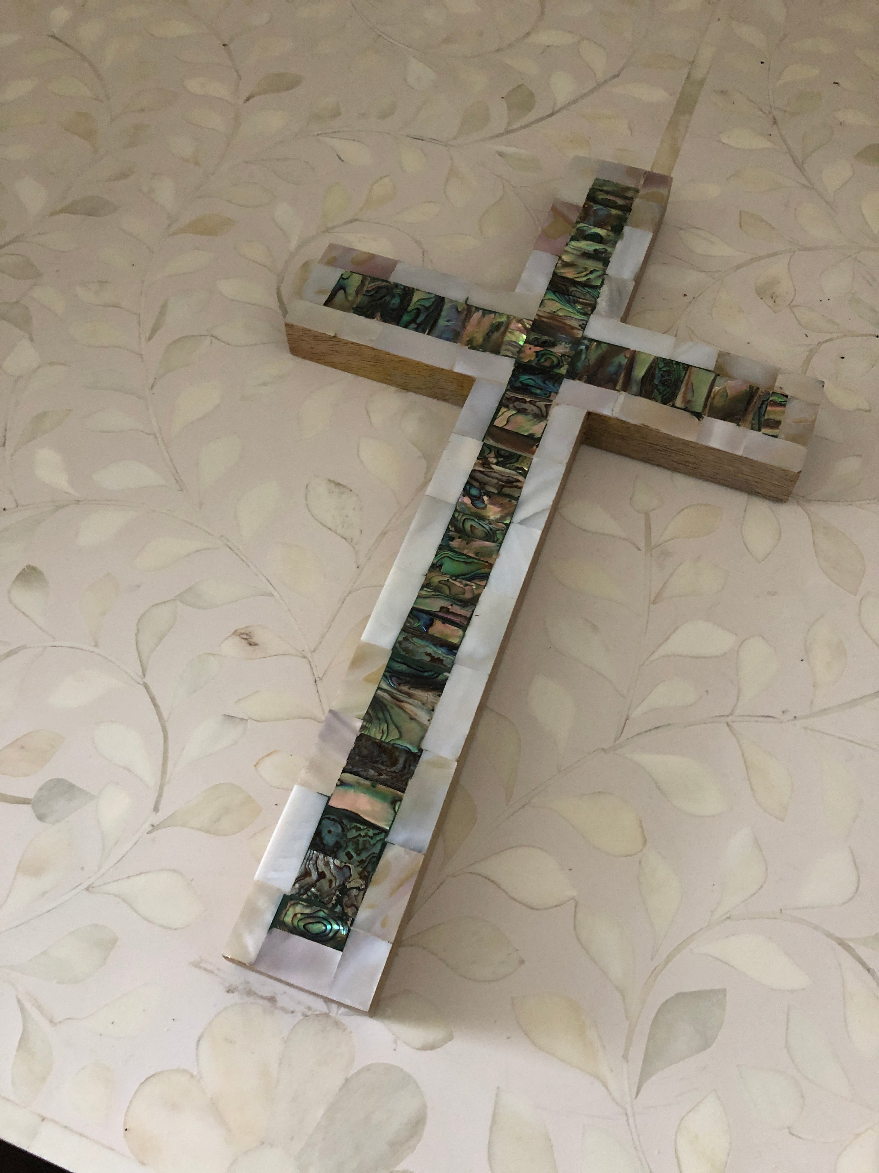 Mother of Pearl Cross Wall Plaque