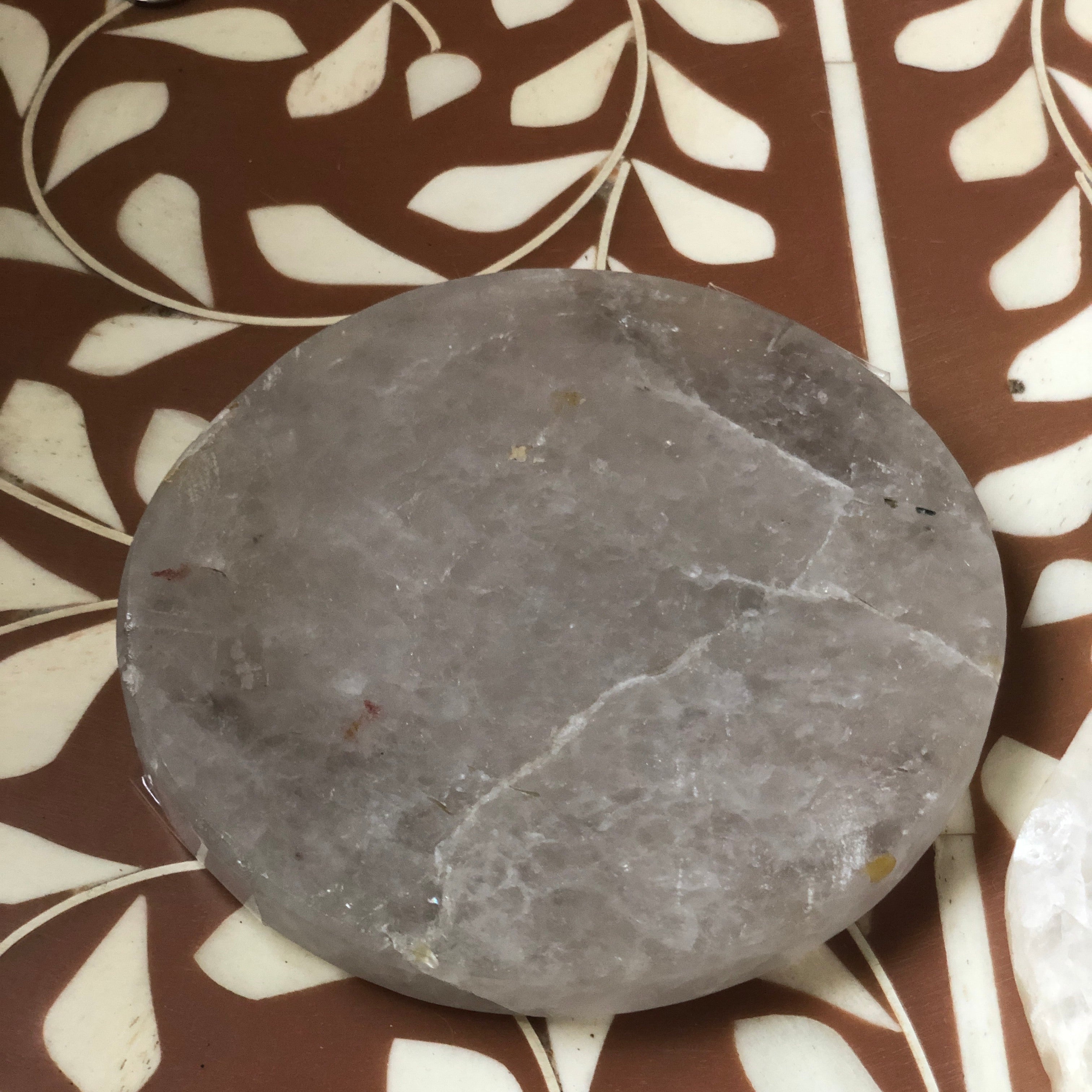 Natural Agate Coaster in Grey