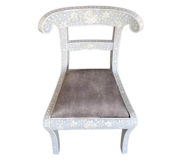 Bone Inlay Chair in Grey