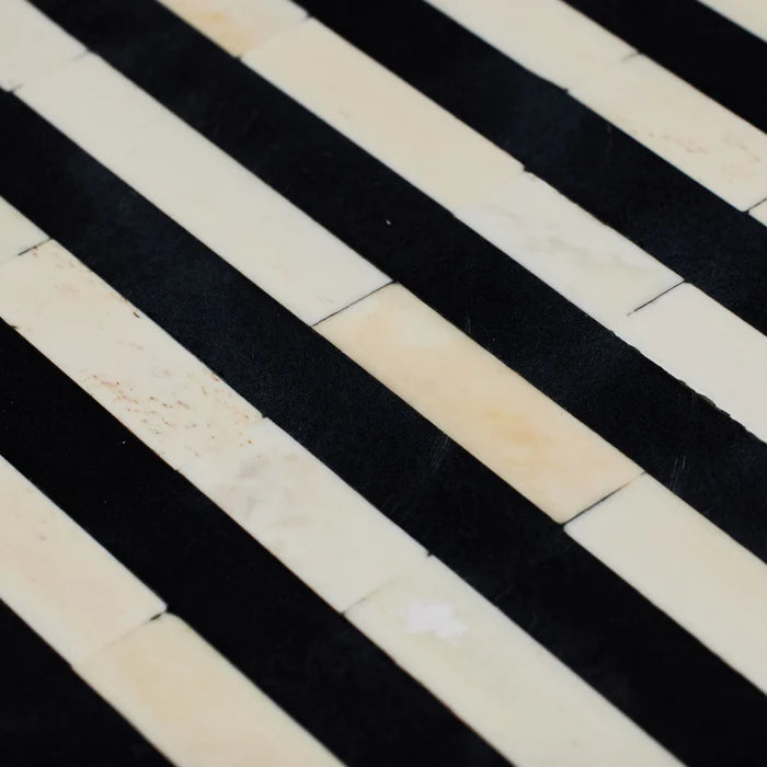 Bone Inlay Waterfall Console in Black