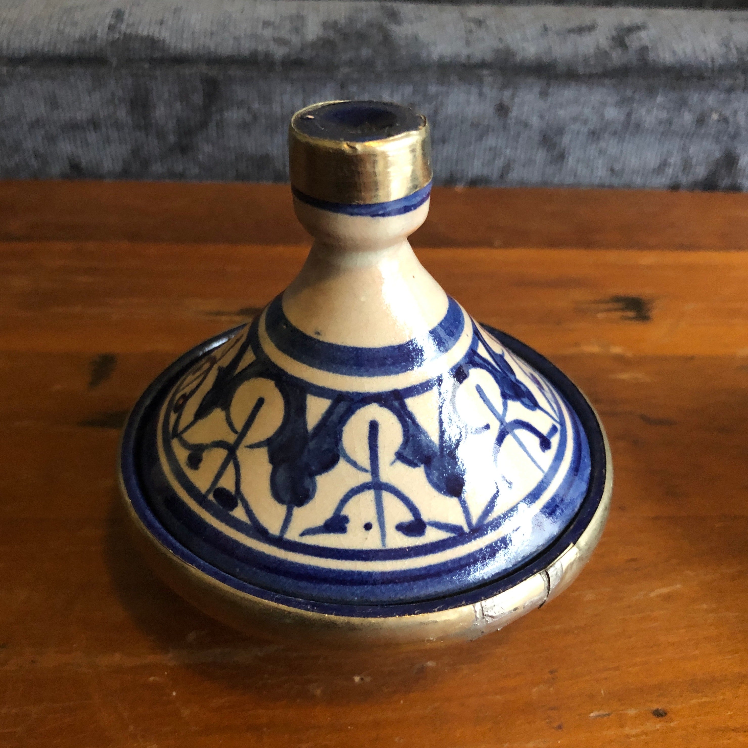 Tangier Mini Tagine in Blue & White
