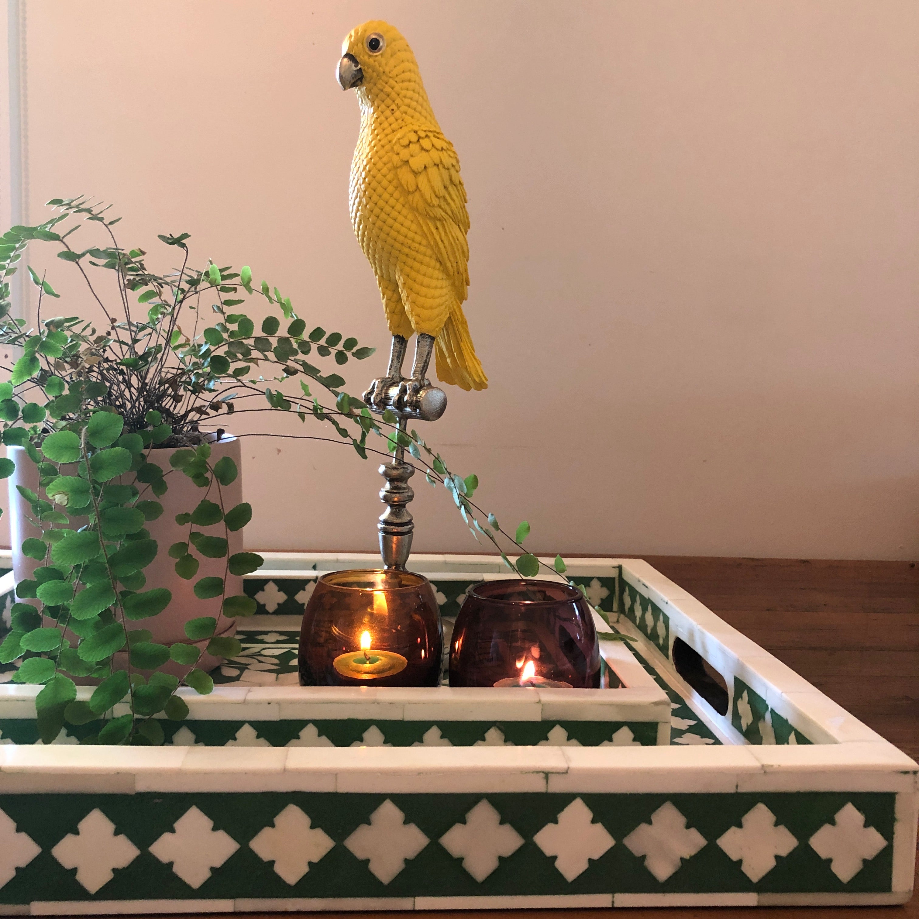 Ornamental Emperor Parrot in Sunny Yellow